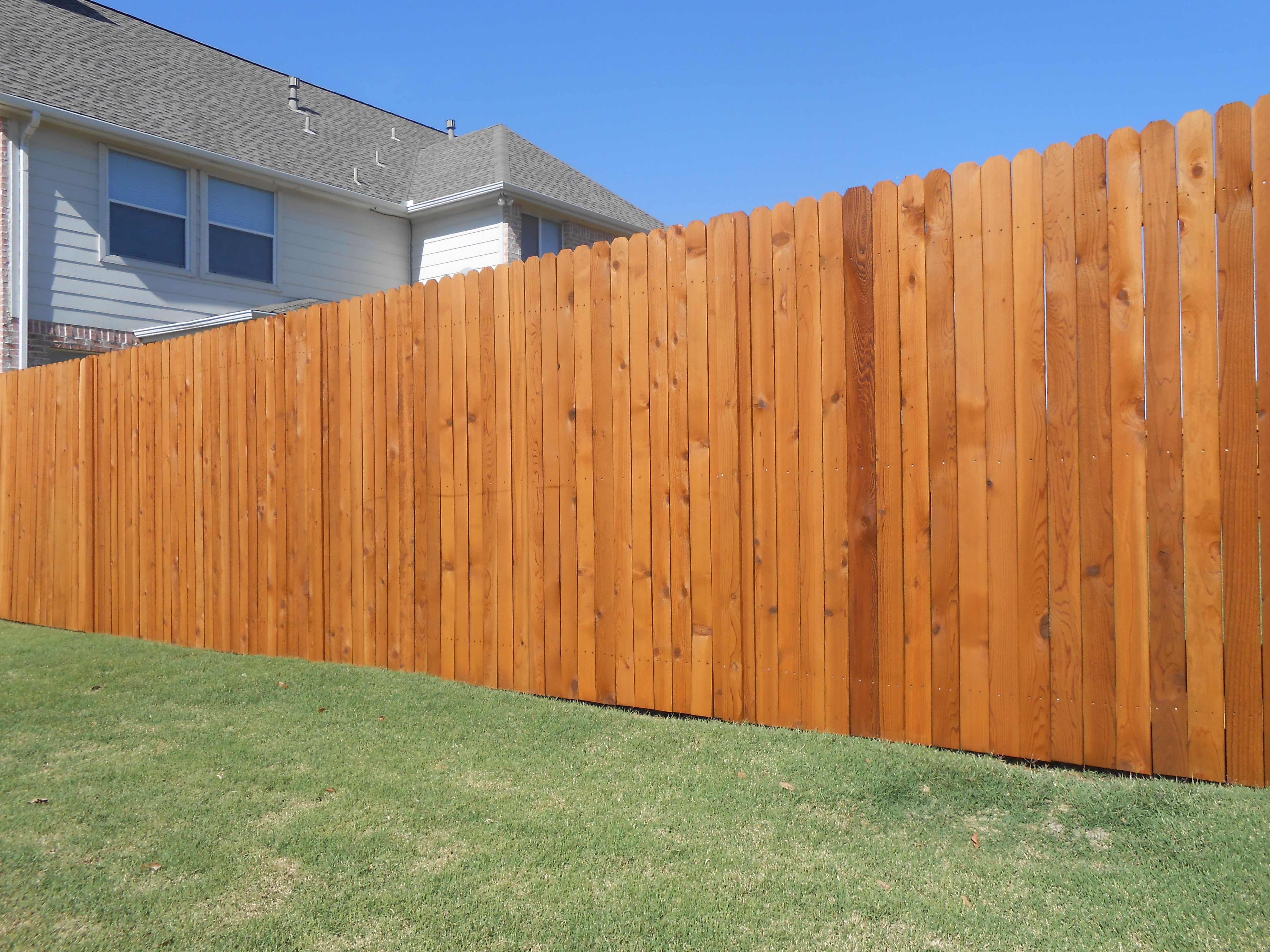 Privacy fence with Western Red Cedar