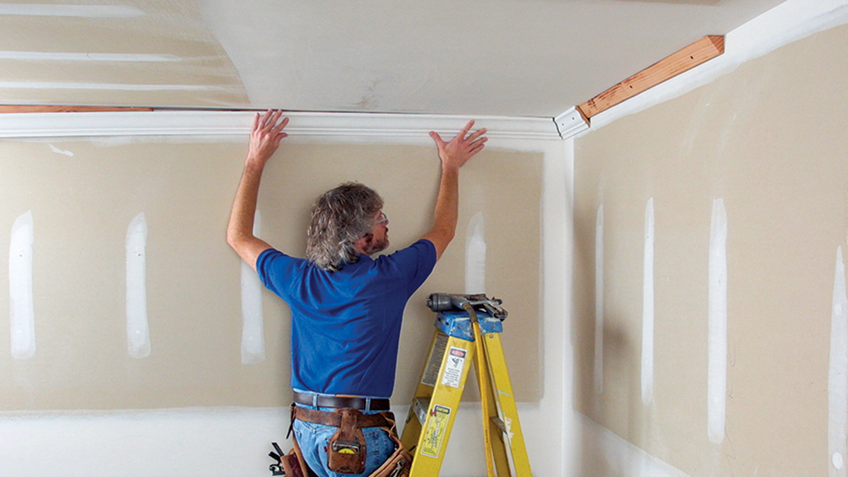 Carpenter working on commercial project